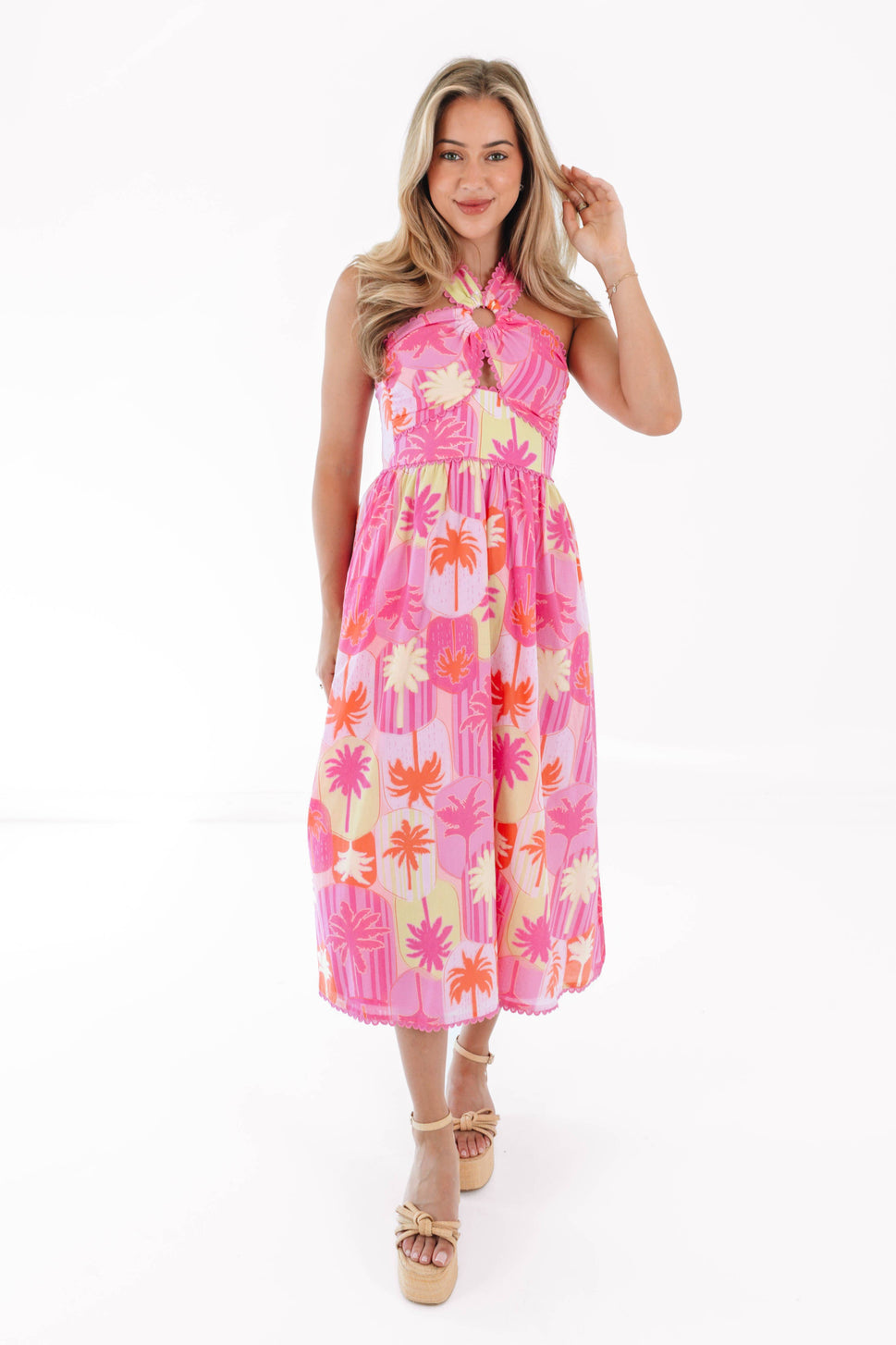 *The Cara Ric Rac Cross Midi Dress