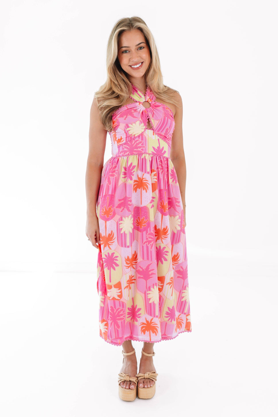 *The Cara Ric Rac Cross Midi Dress