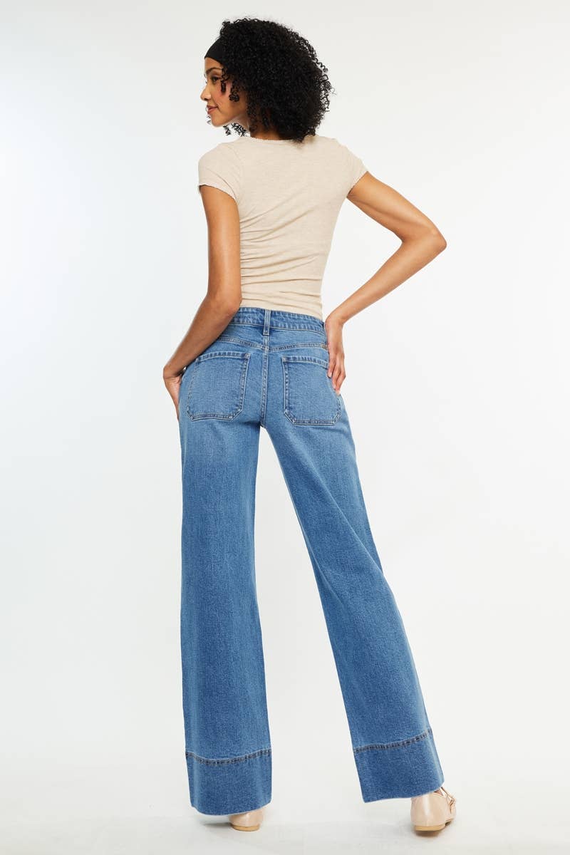 *Kan Can Mid Rise Jeans-Denim