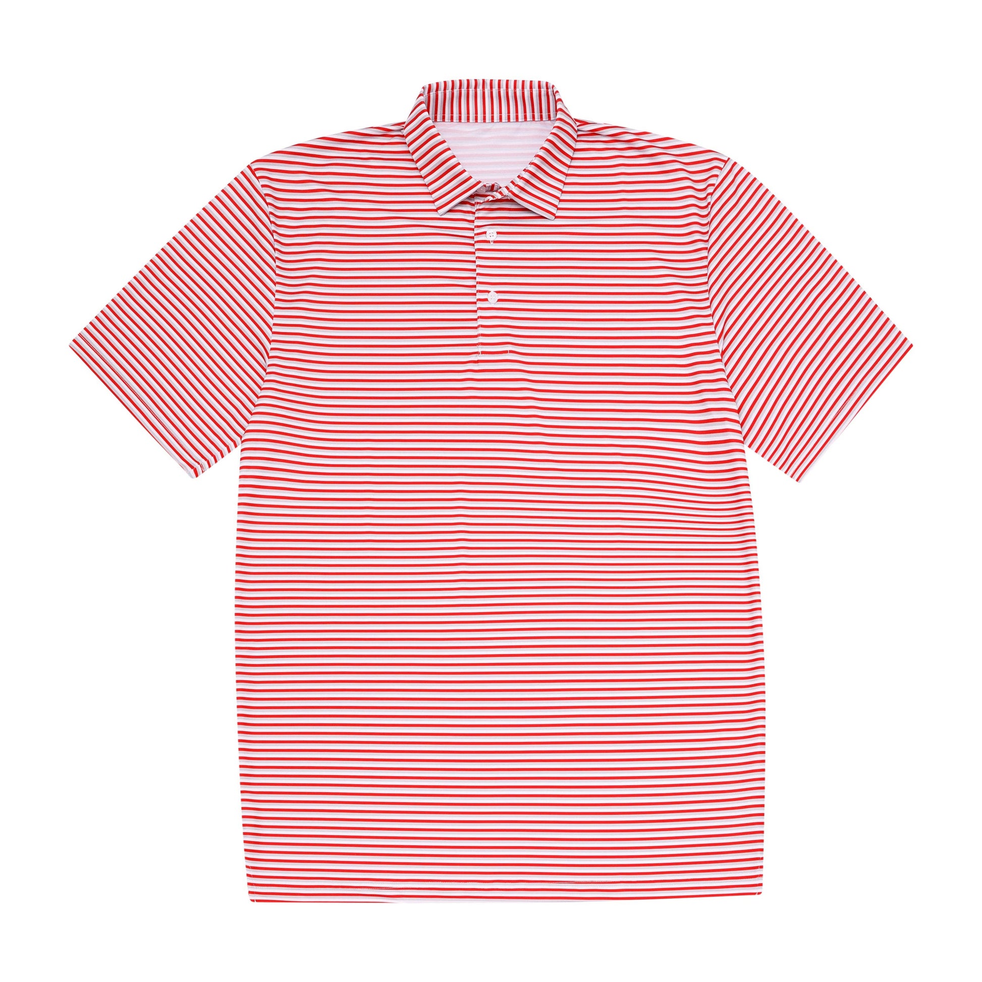 Red & White Stripe Polo