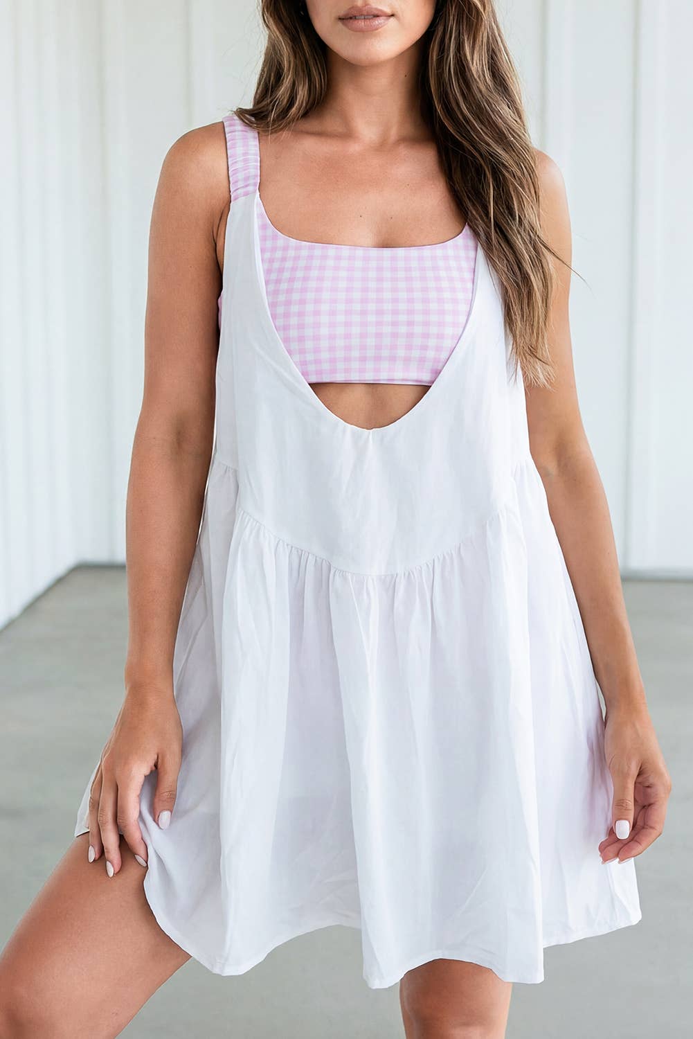 Patchwork Mini Dress Yellow Cream/Missy