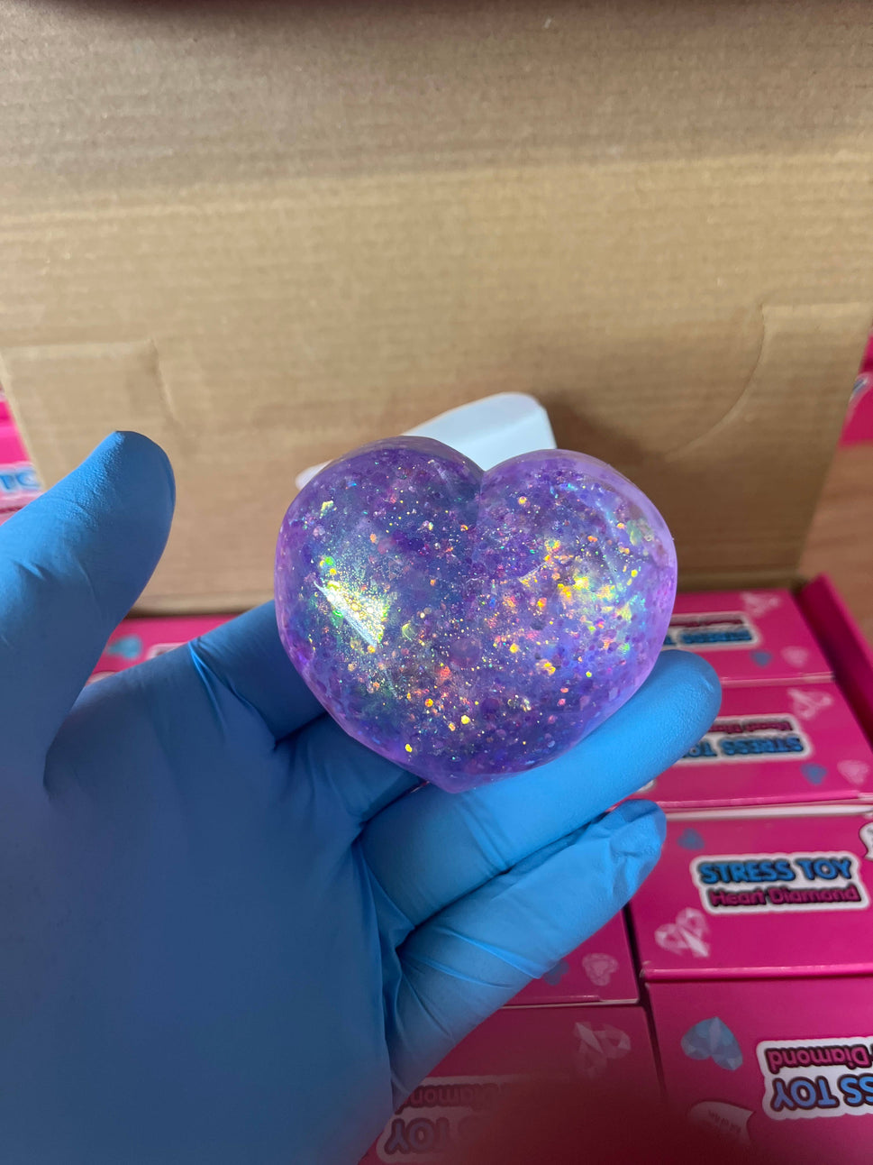 Glitter Heart Diamond Stress Toy