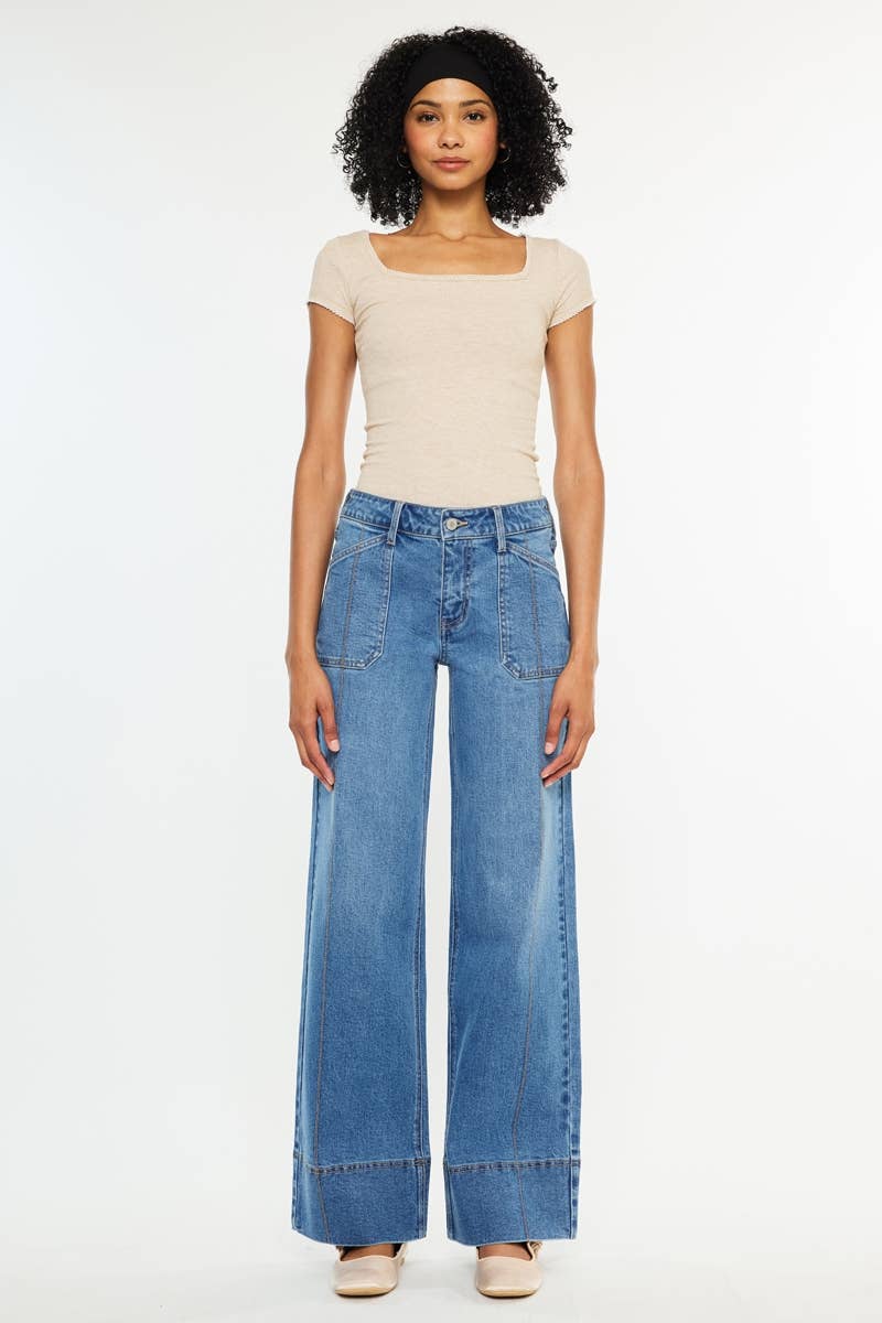 *Kan Can Mid Rise Jeans-Denim
