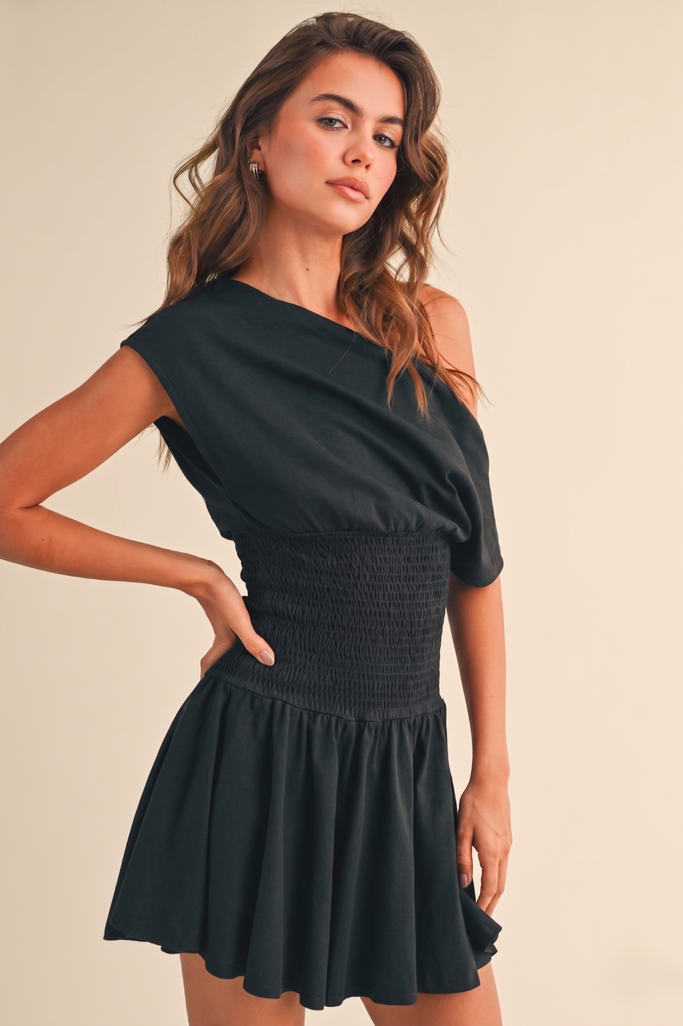 Off The Shoulder Smocked Dress