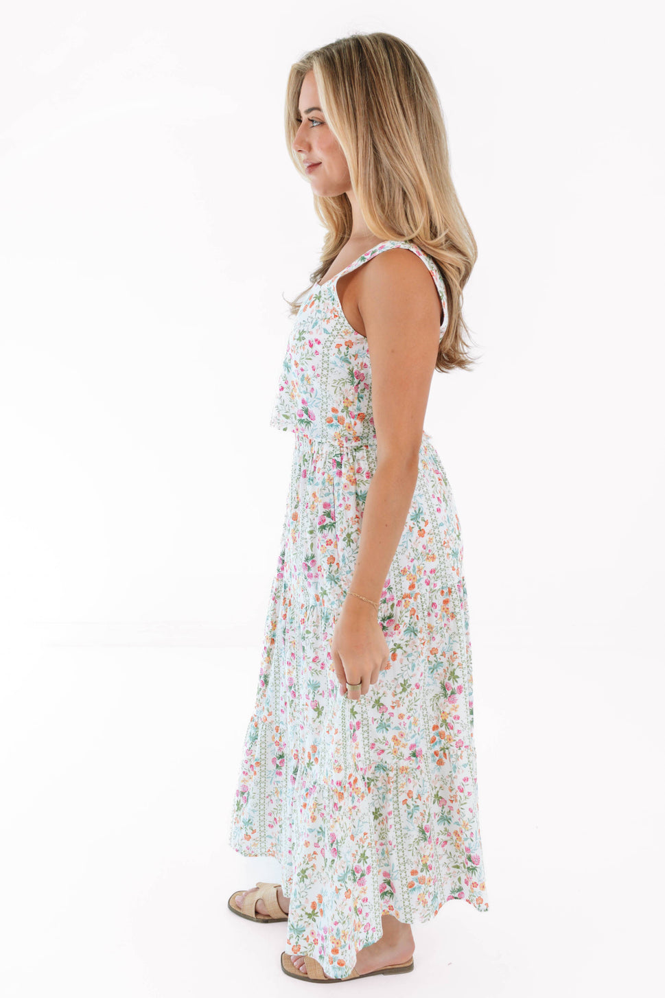 *The Nora Midi Skirt Set - Multi Floral Ruffle