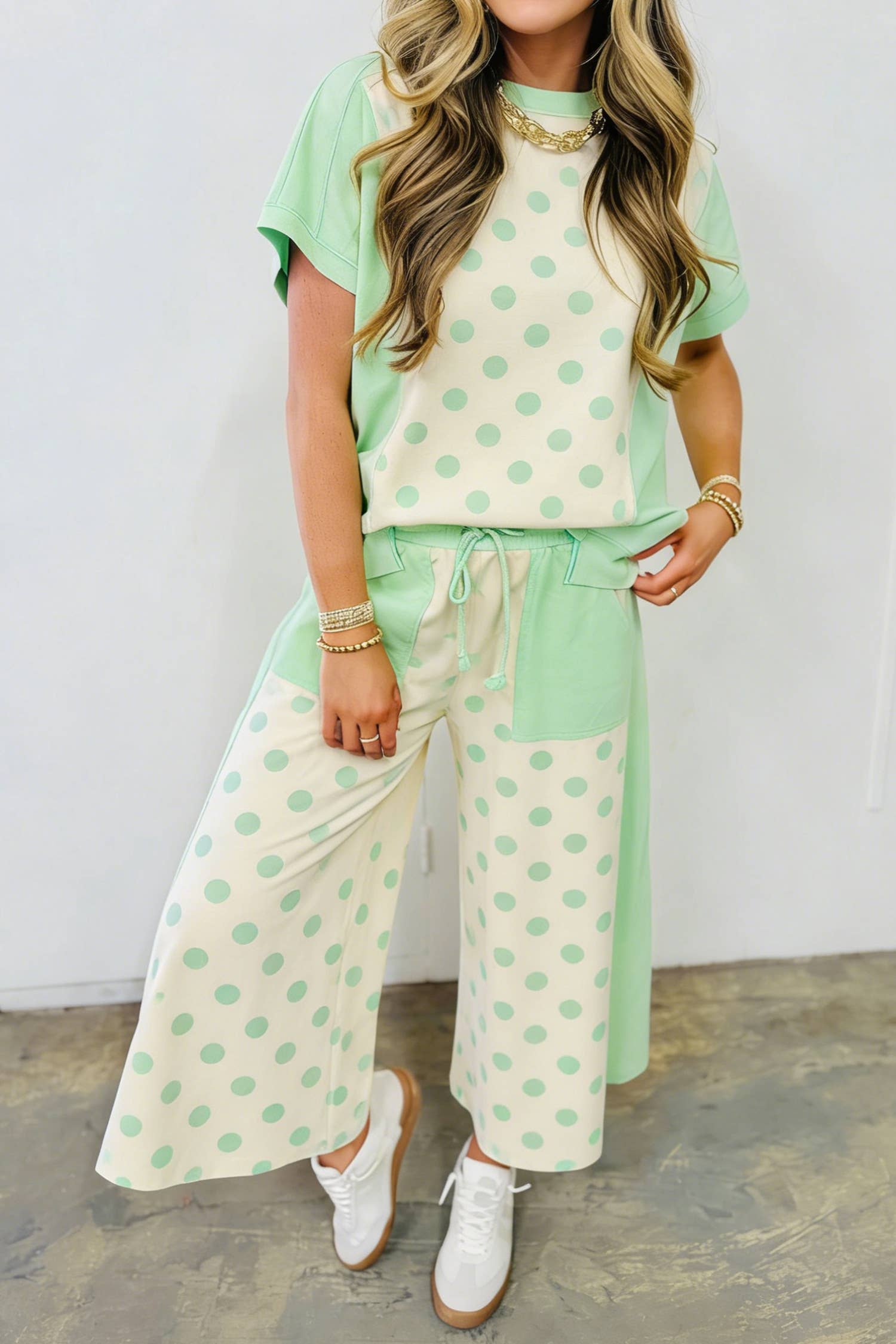 Blue Polka Dot Set