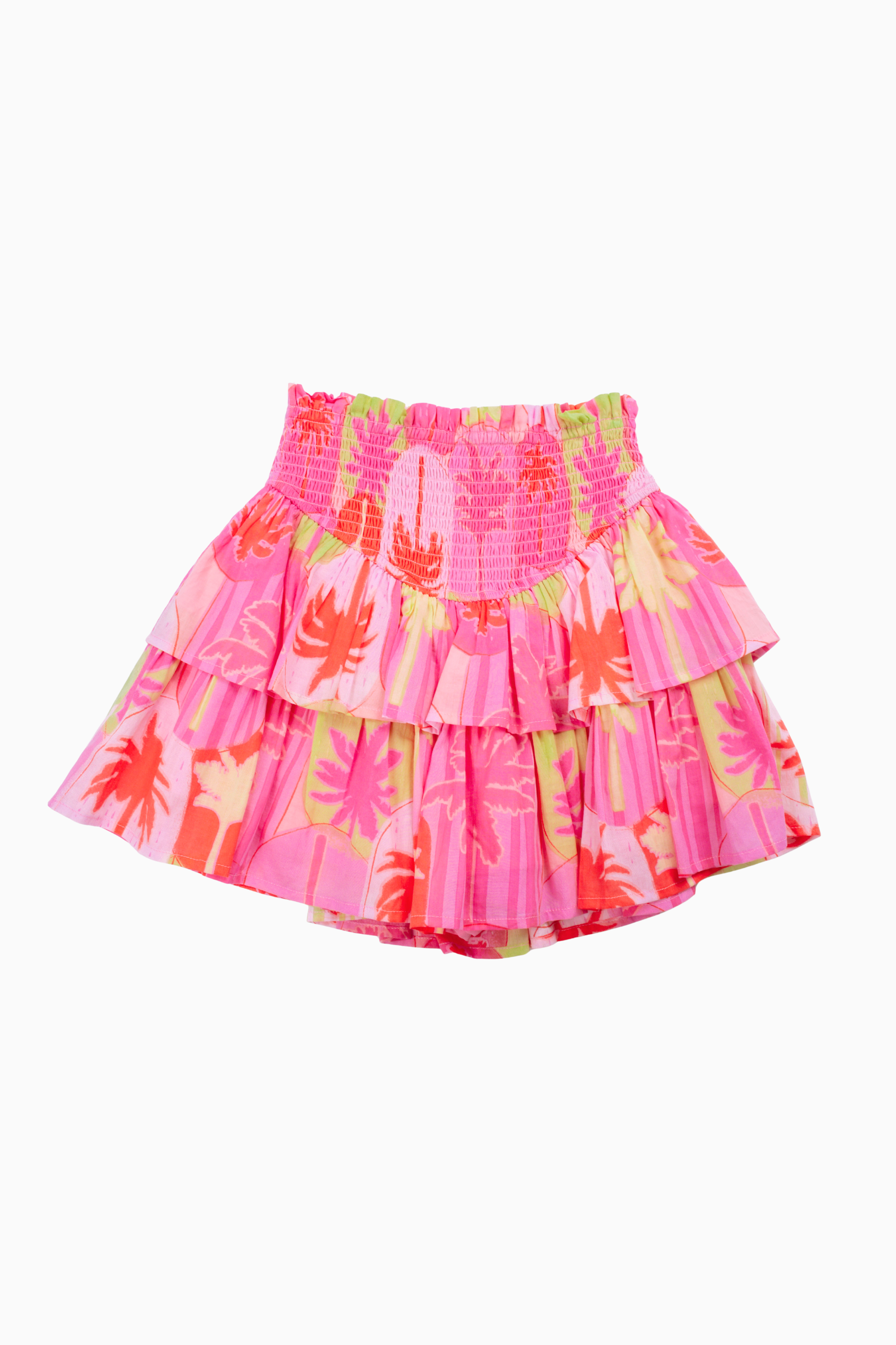 The Cara Ruched Tween Skirt - Tiered Ruffles