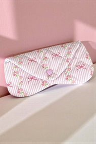 Ava Pink Ribbon Eyeglass Case