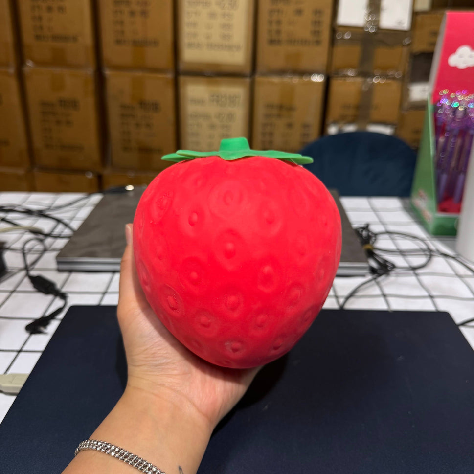 JUMBO Strawberry Squishy Individual Box 6" 4pc | A158
