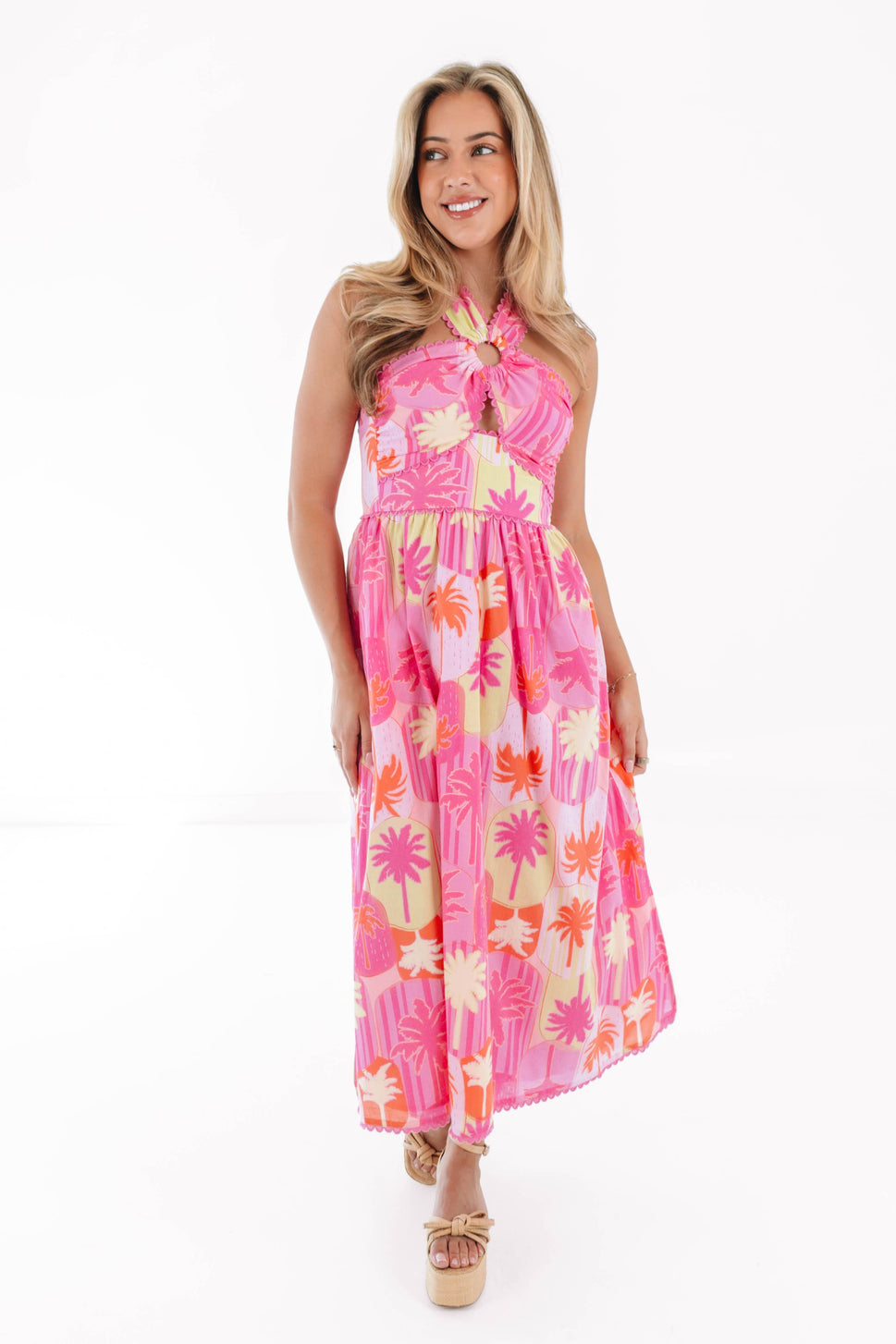 *The Cara Ric Rac Cross Midi Dress