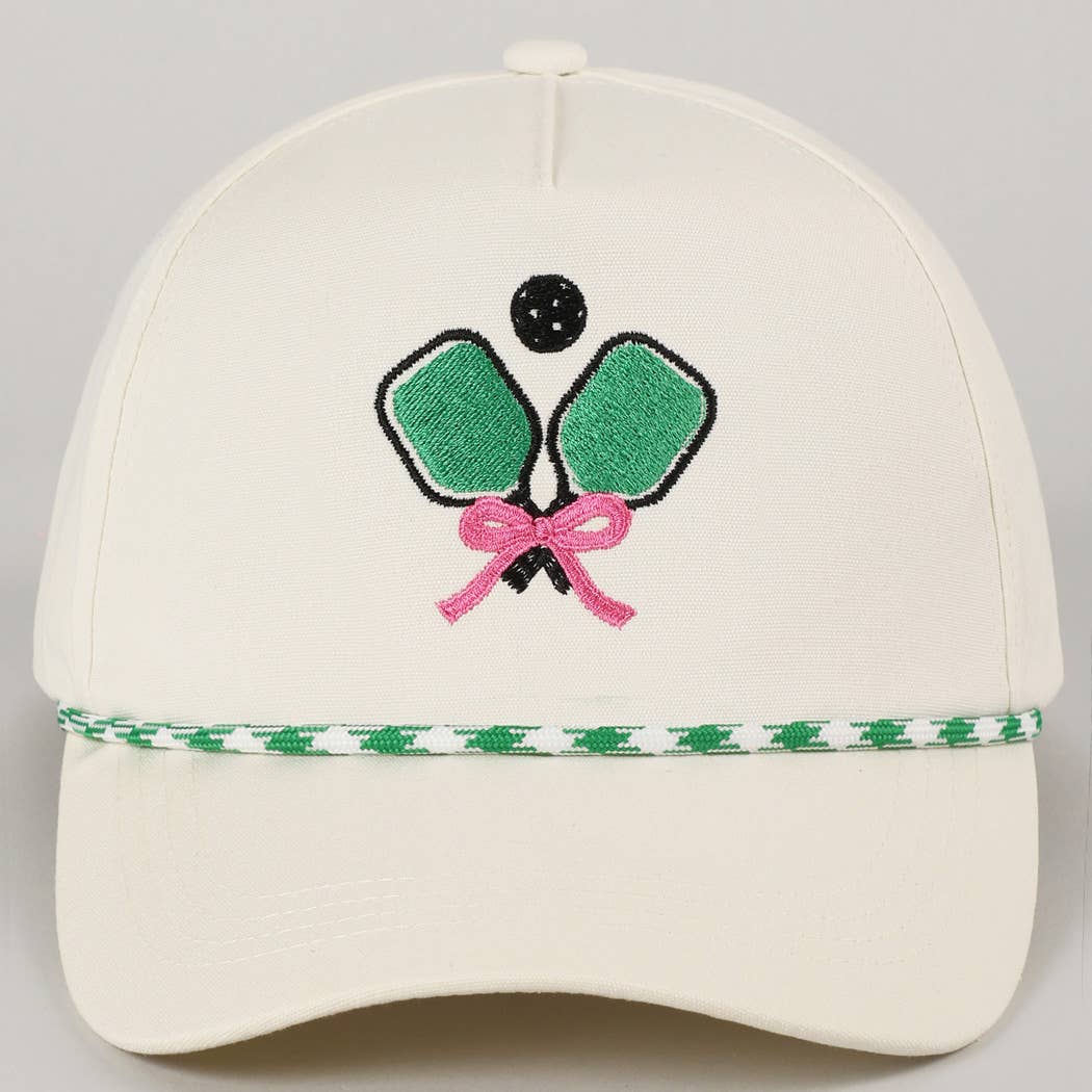 PICKLEBALL ROBBON EMBROIDERY TRUCKER HAT