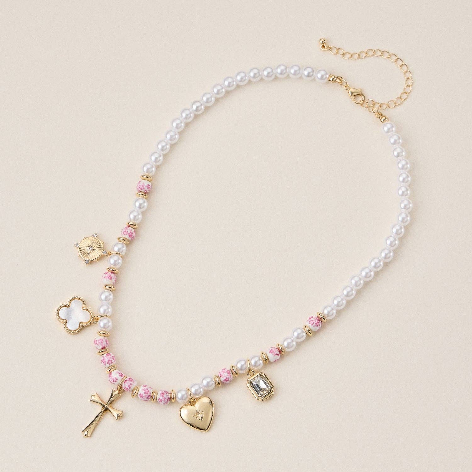 Faith & Love Necklace: Pink