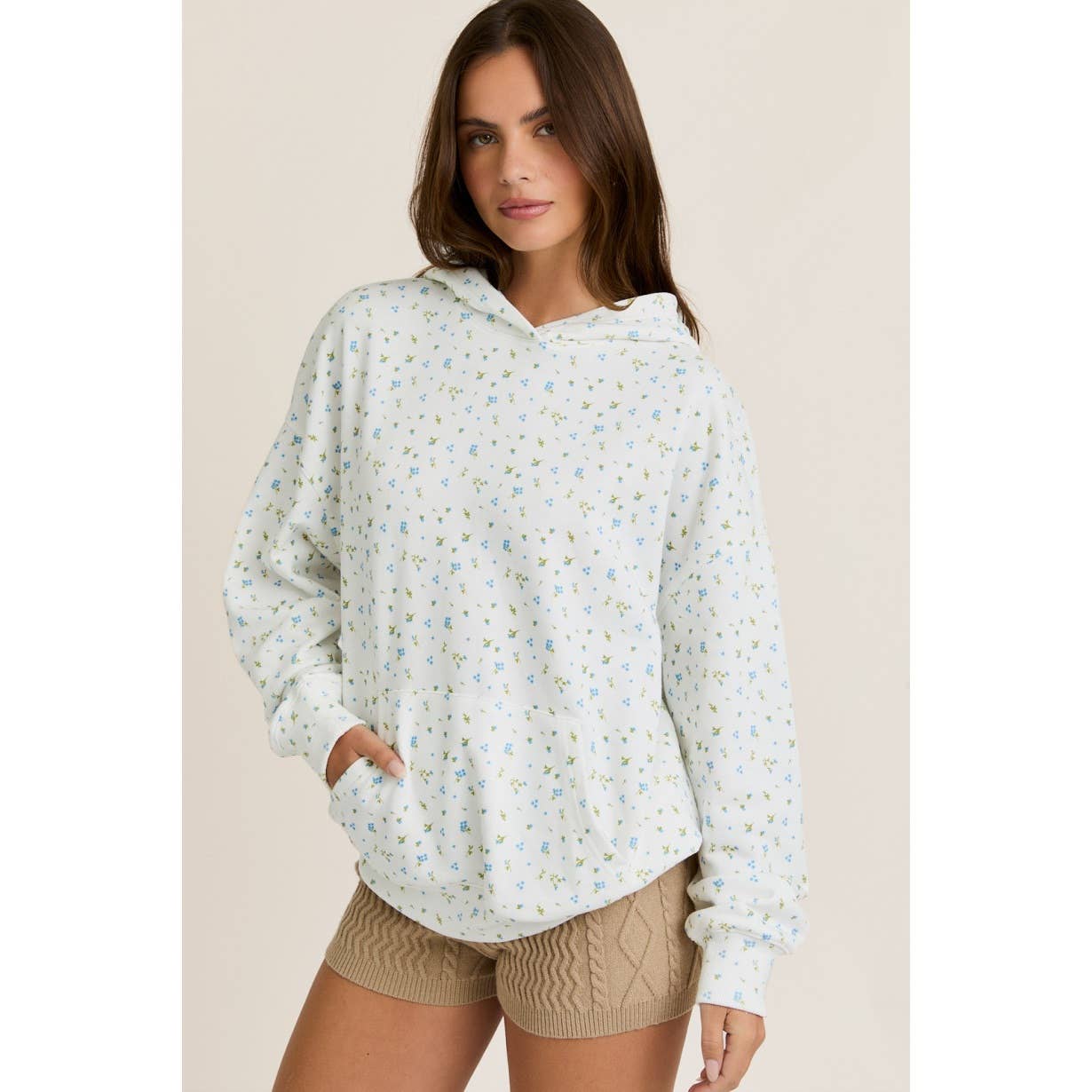 BOLD FLORAL OVERSIZED HOODIE COZY COMFY AND FULL OF PERSONAL