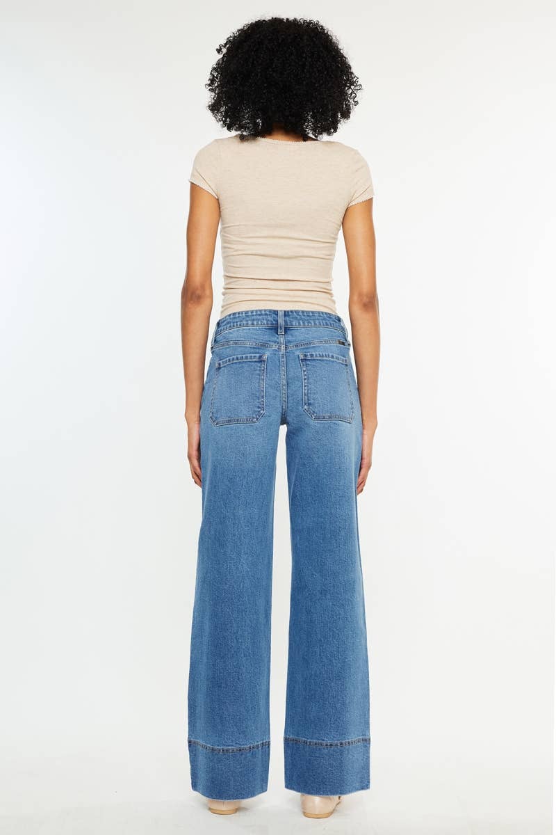 *Kan Can Mid Rise Jeans-Denim