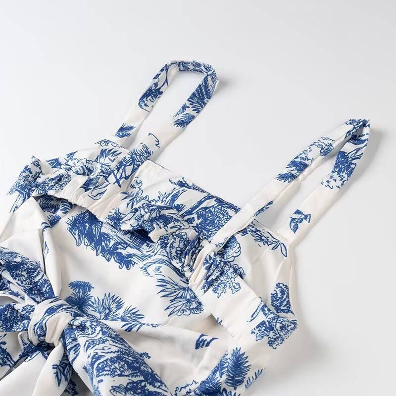 Floral Toile Bow Dress
