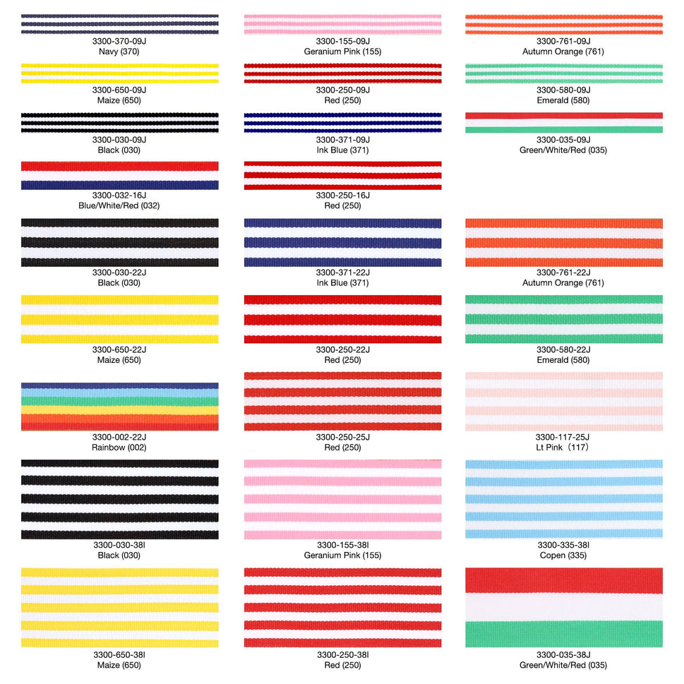 1" Striped Ribbon | 100 Yard Roll: Red