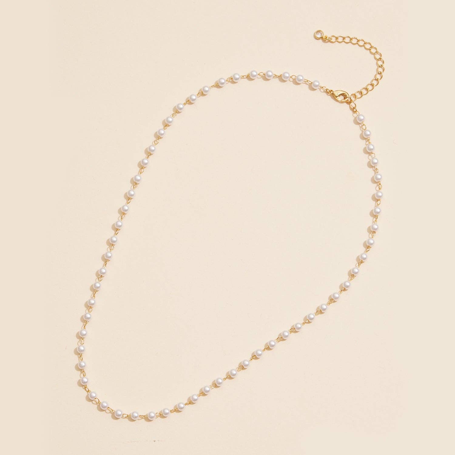 Pearl Link 18K Gold Dipped Necklace
