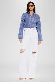 *Kan Can Flare Jeans- White