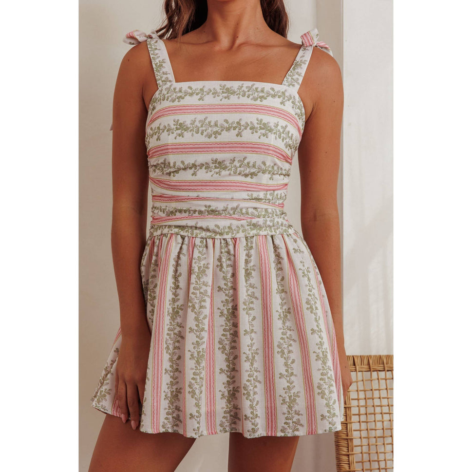 *Pastel Floral Mini Dress
