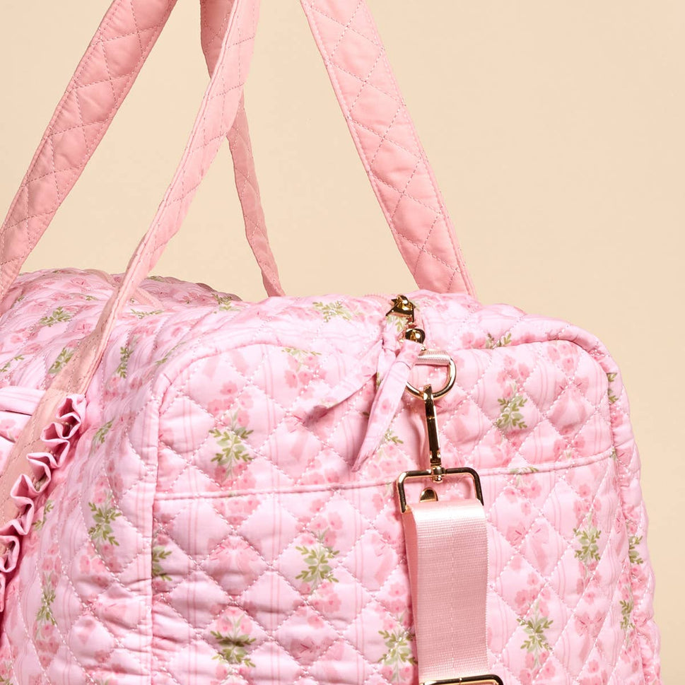 On-the-Go Quilted Weekender BagโOh So Fancy Pink