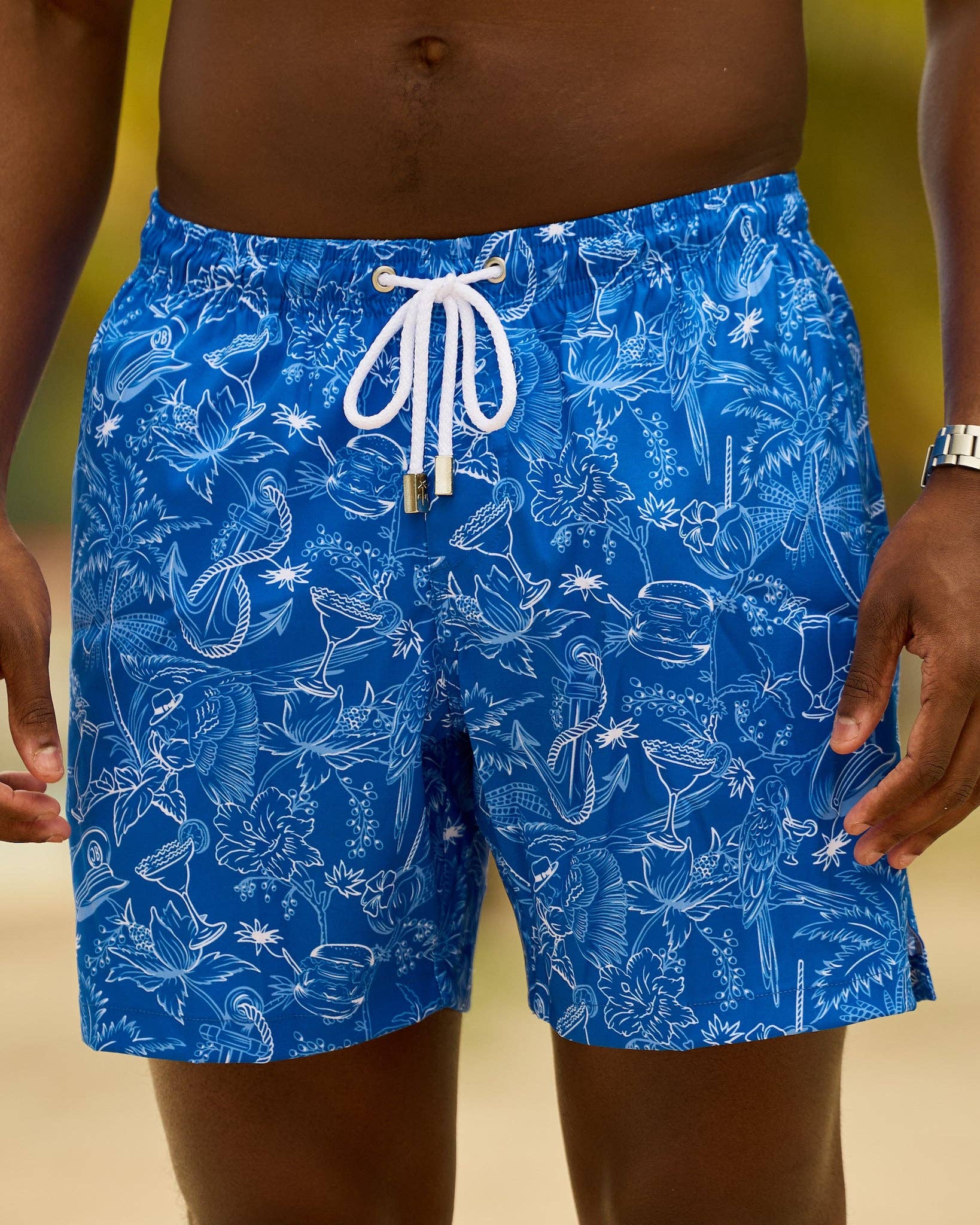 Margaritaville Ode to Jimmy Mens Swim Trunks