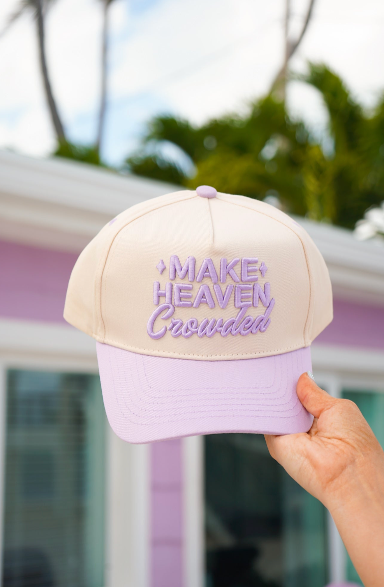 Make Heaven Crowded - Vintage Trucker Hat: Pink