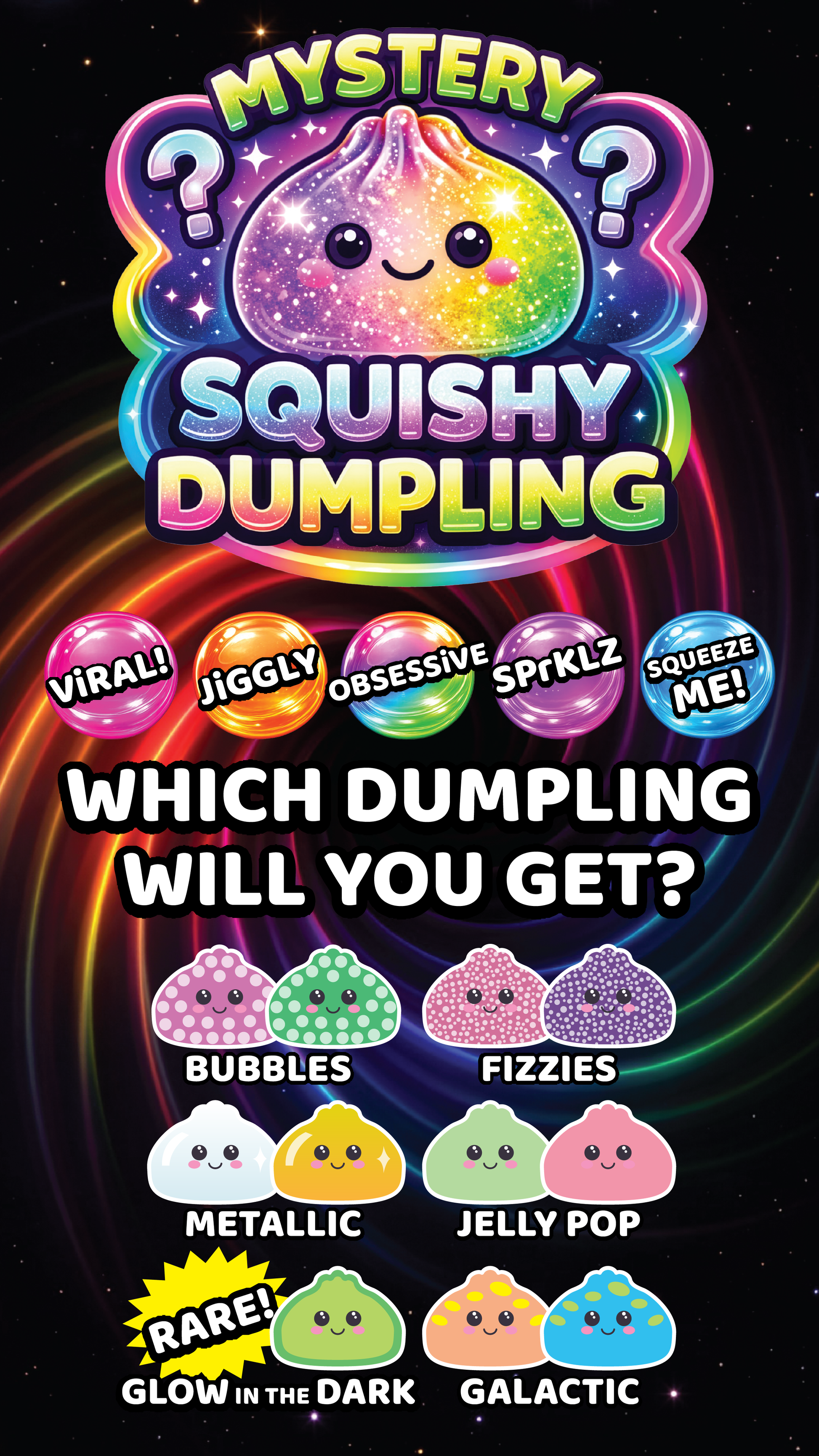Fun Doh Mystery Slow Rise Dumpling Squishy Toy – Mystery Steamer Bun Collectibles VIRAL