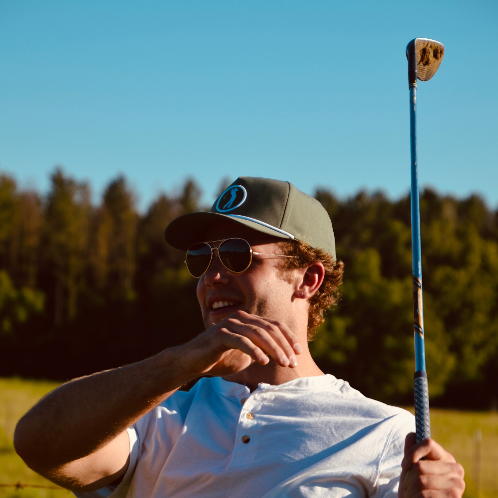 Circle Golfer Roped Hat: Green