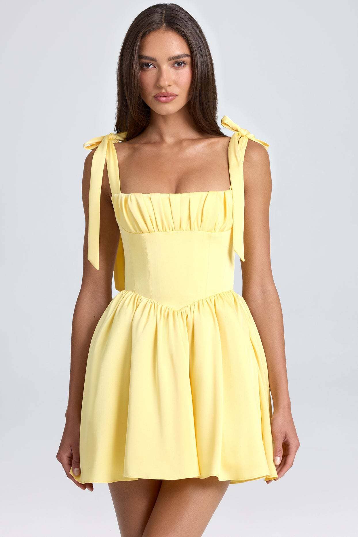 FASHIONABLE SQUARE NECH HIGH WAIST DRESS