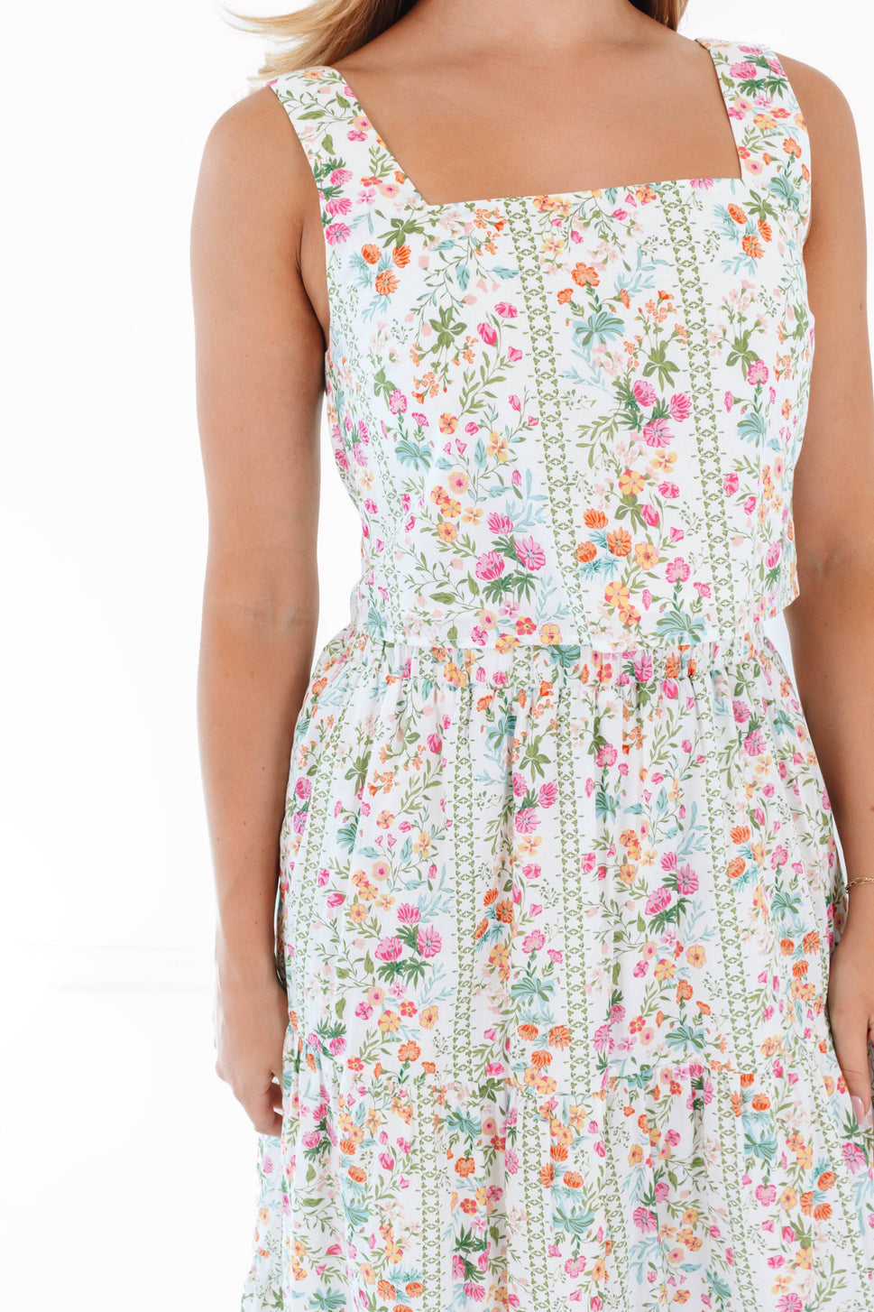 *The Nora Midi Skirt Set - Multi Floral Ruffle