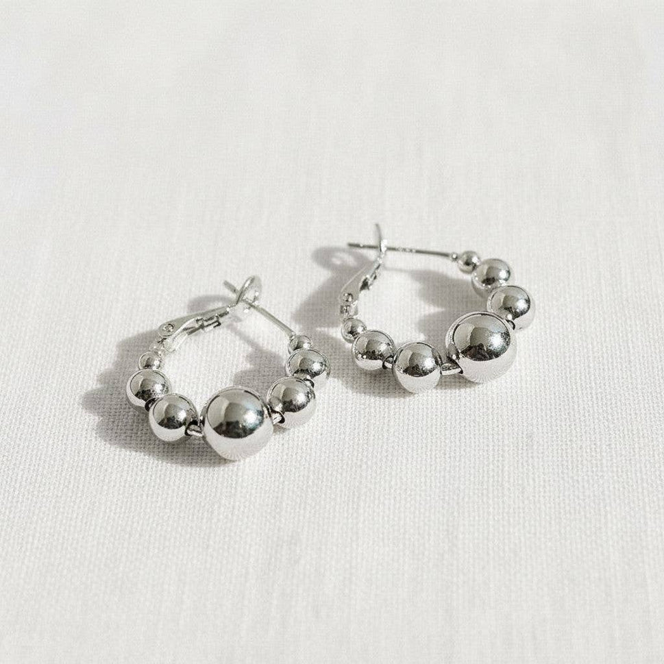 Geometric Round Hoop Earrings Collection: Gold
