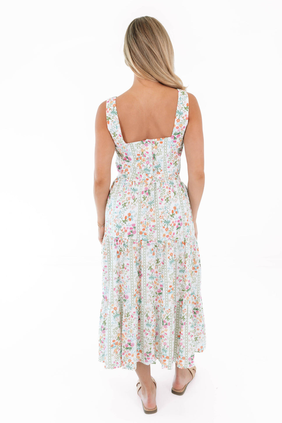 *The Nora Midi Skirt Set - Multi Floral Ruffle