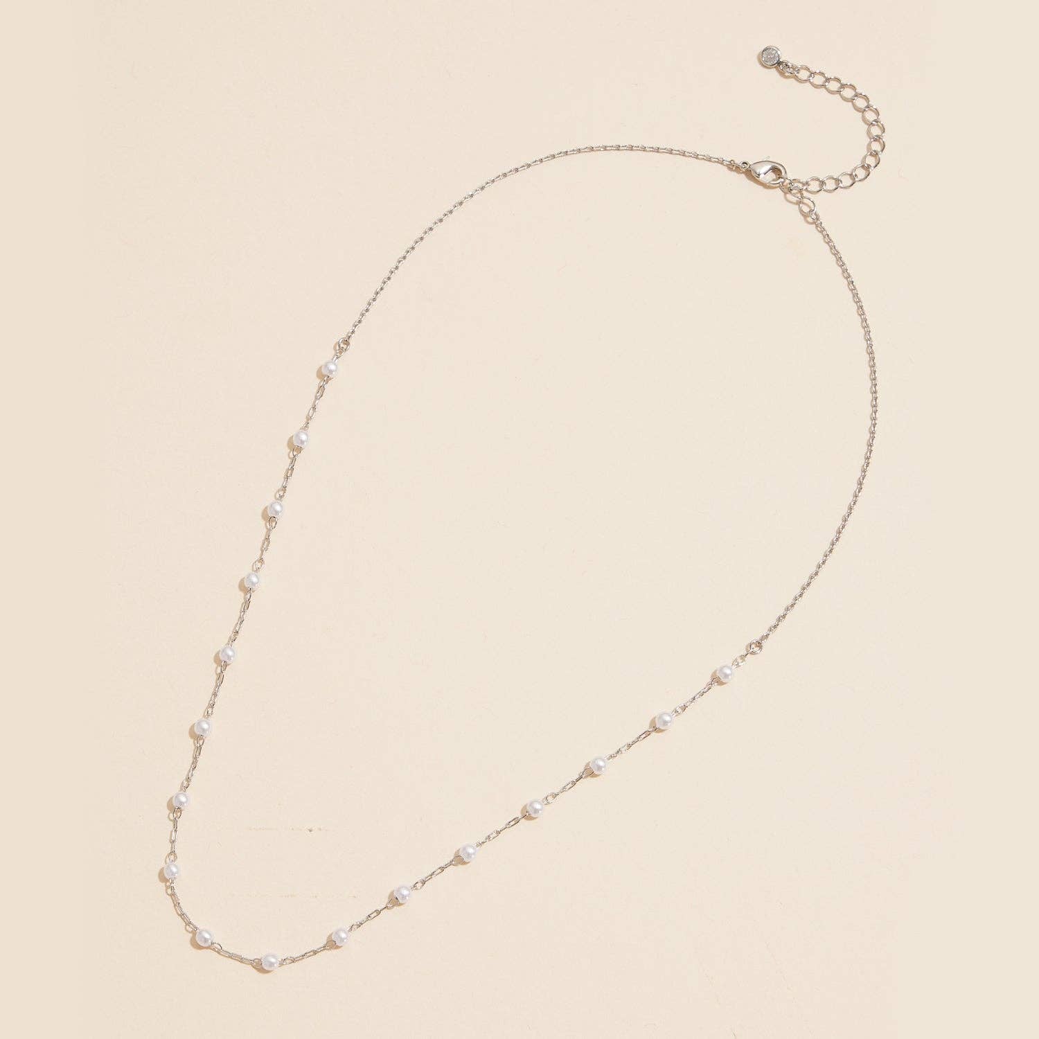 18K Classic Pearl Link Gold Dipped Necklace