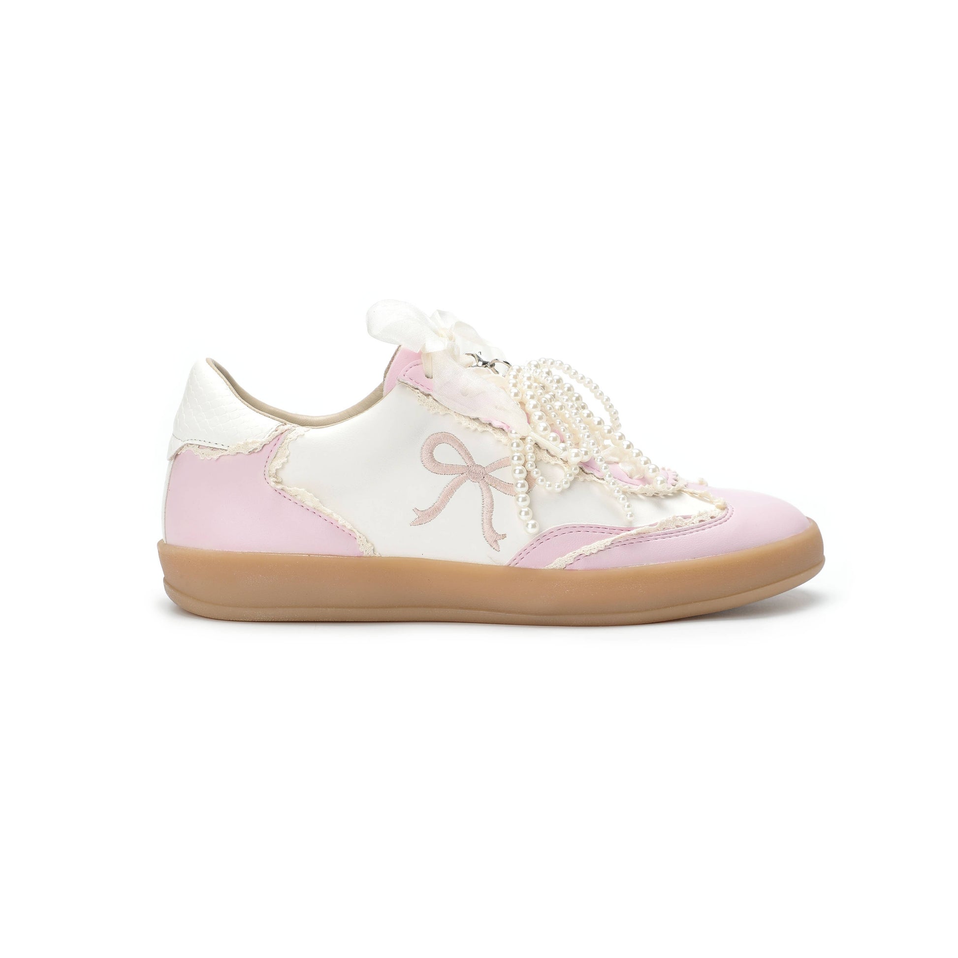 JULIE: White Pink Sneakers
