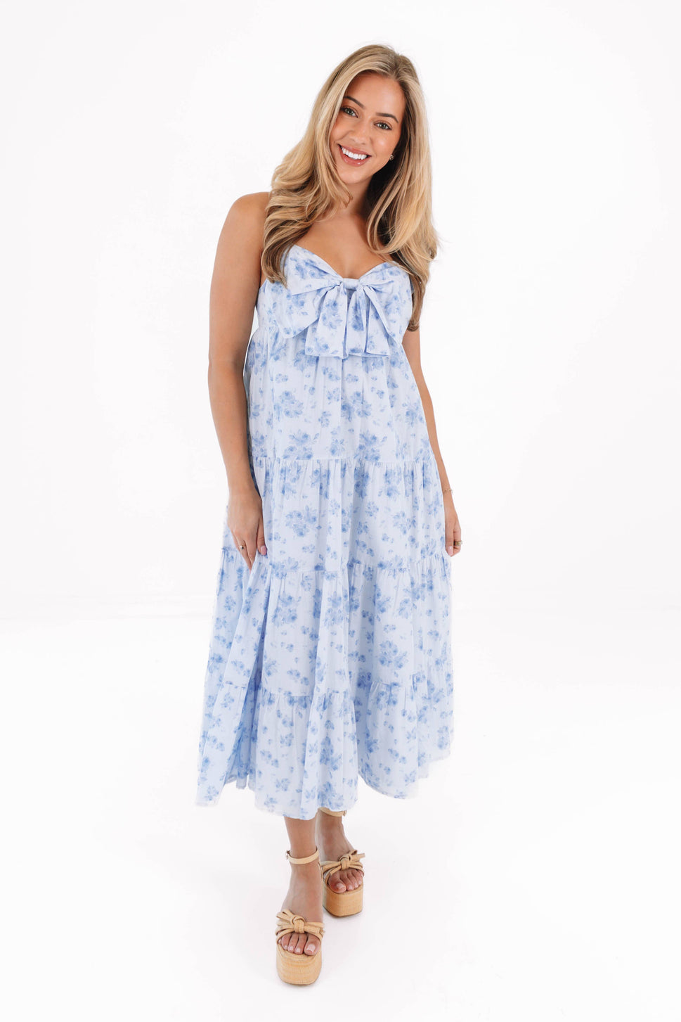 *The Nicole Bow Midi Dress - A-line