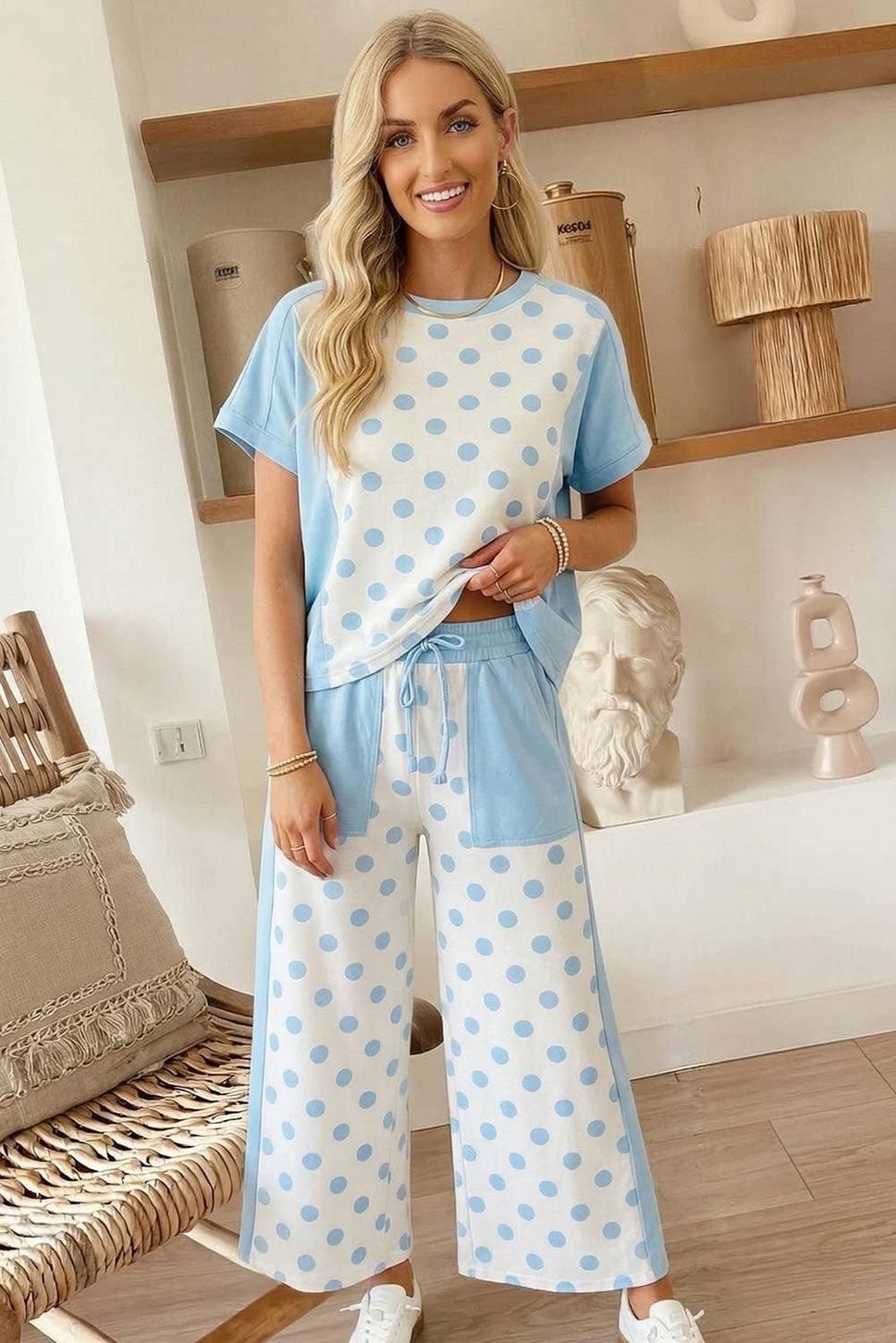 Blue Polka Dot Set