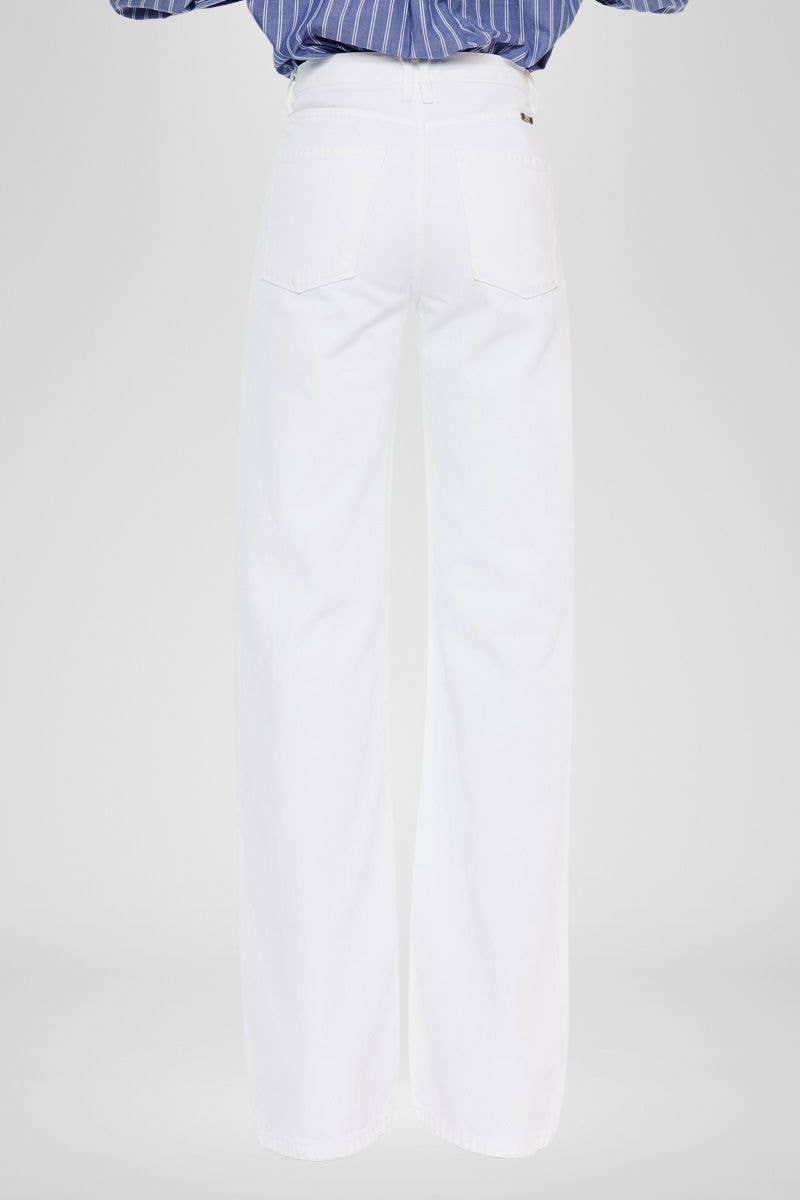 KAN CAN FLARE JEANS WHITE COLOR RIGID DISTRESSED