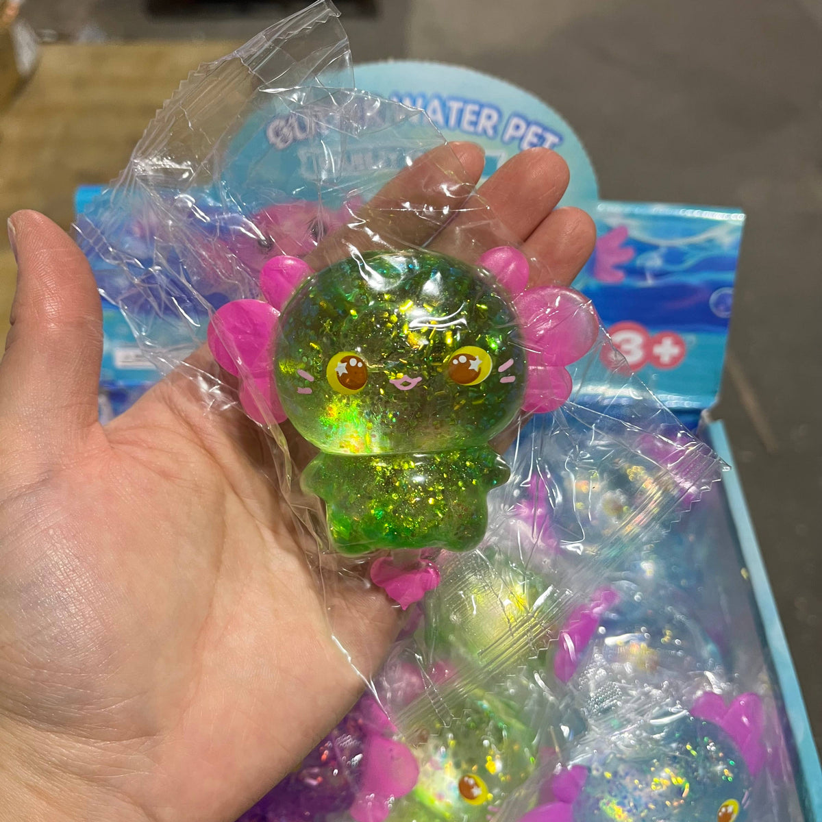 *Sugar Squeeze Glitter Kawaii Axolotl