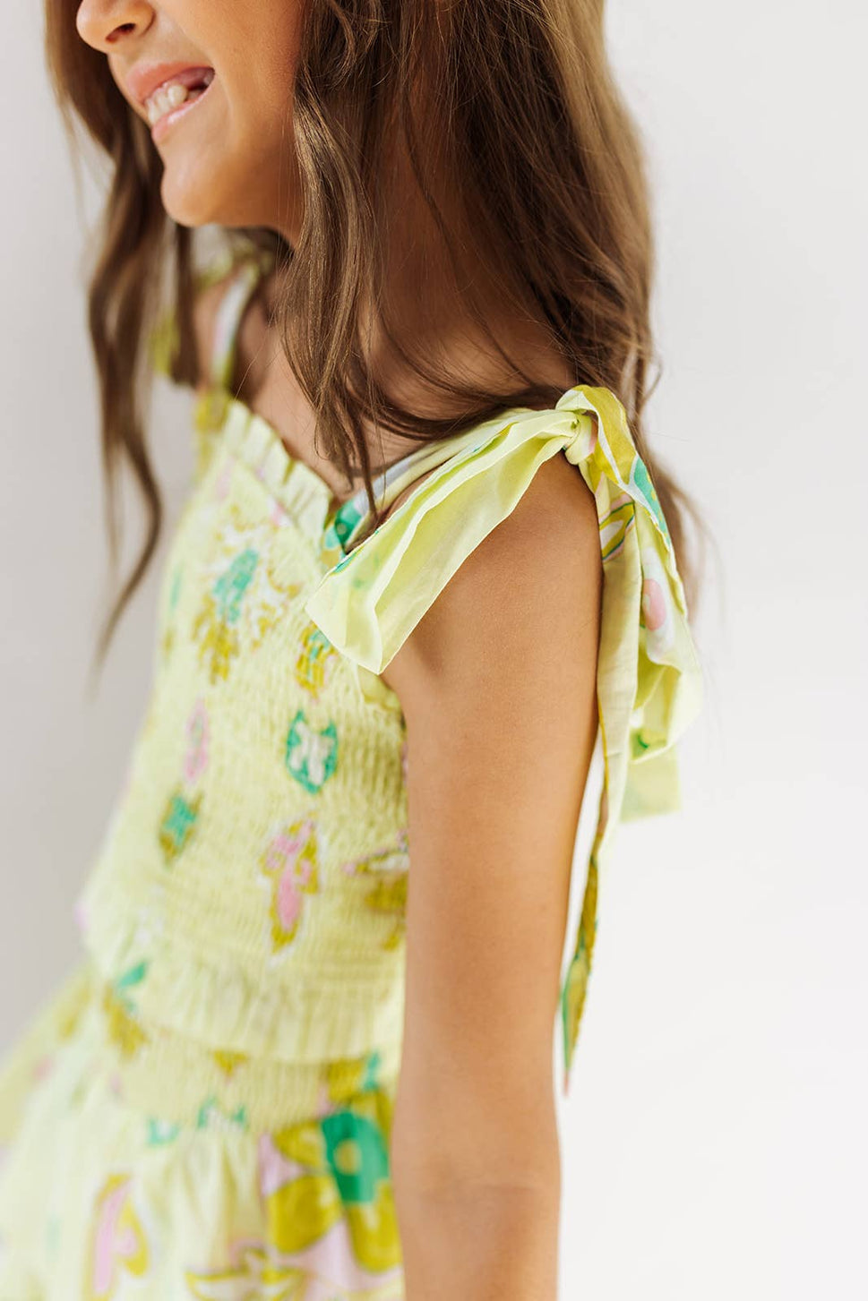 The Rainey Tie Strap Tween Dress Ruched