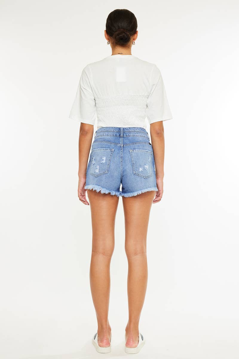 denim mom shorts
