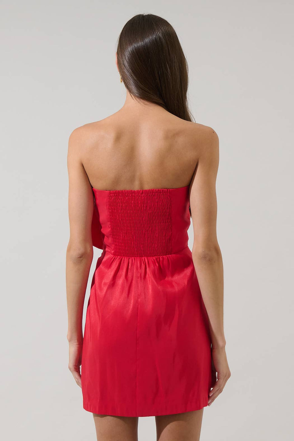 *Albina Strapless Bow Mini Dress