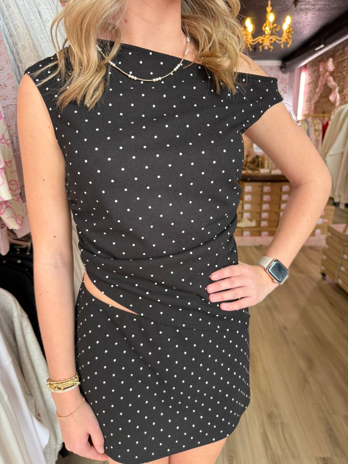 Polka Dot Skirt Set