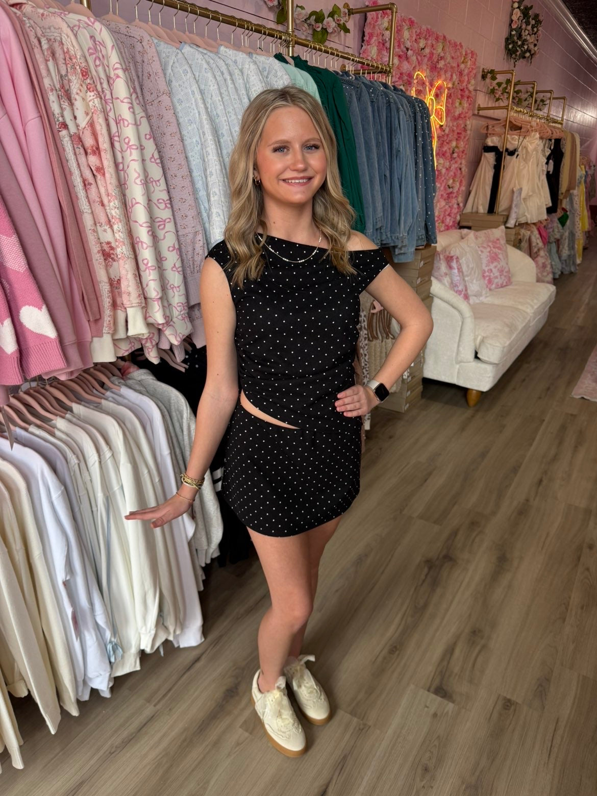 Polka Dot Skirt Set