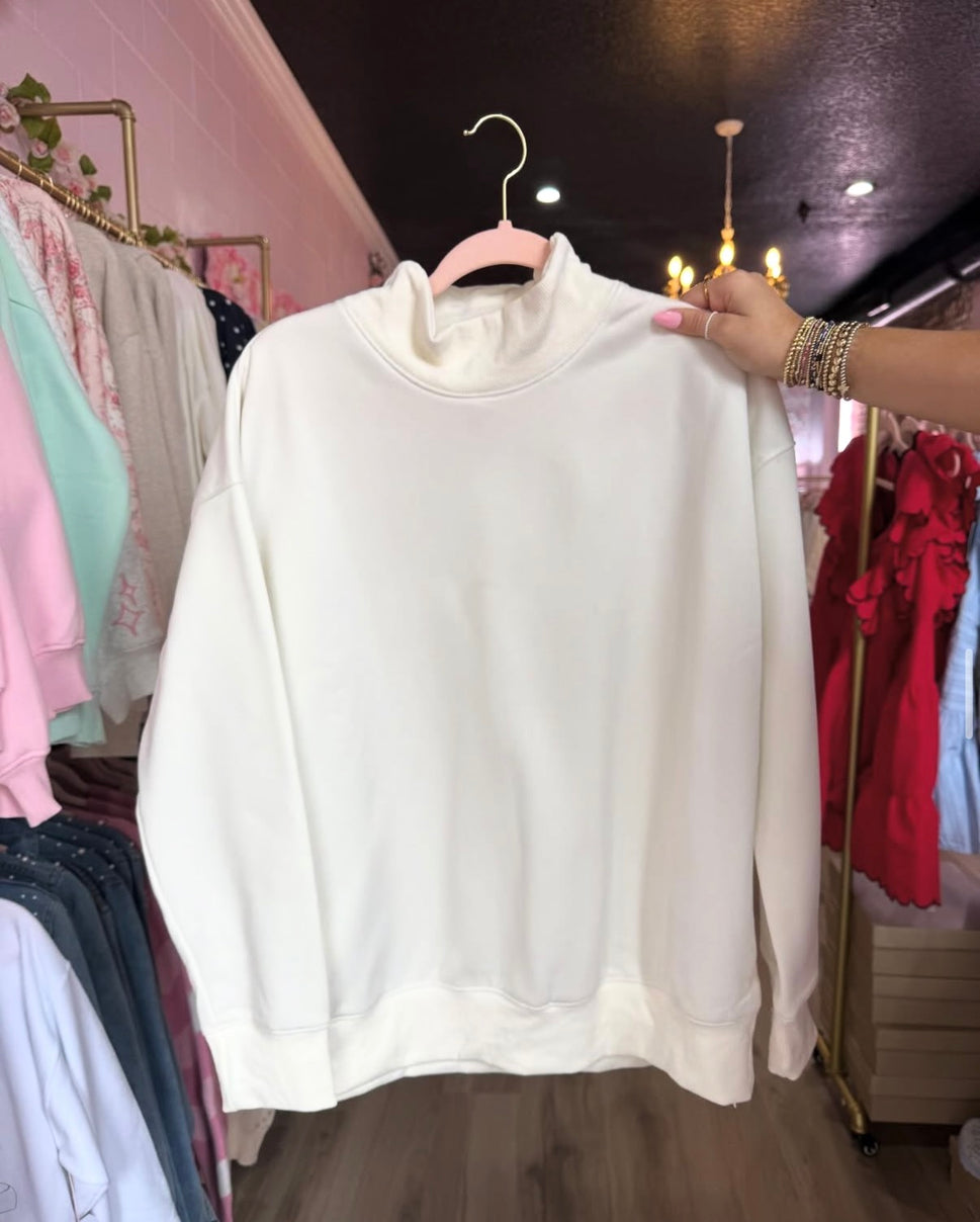 ATHLESURE PRACTICE MOCK NECK SWEATSHIRT