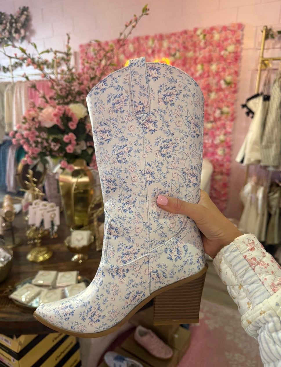 Western Floral Boots