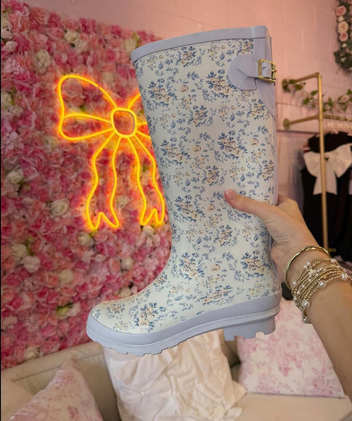 Floral Rain Boots