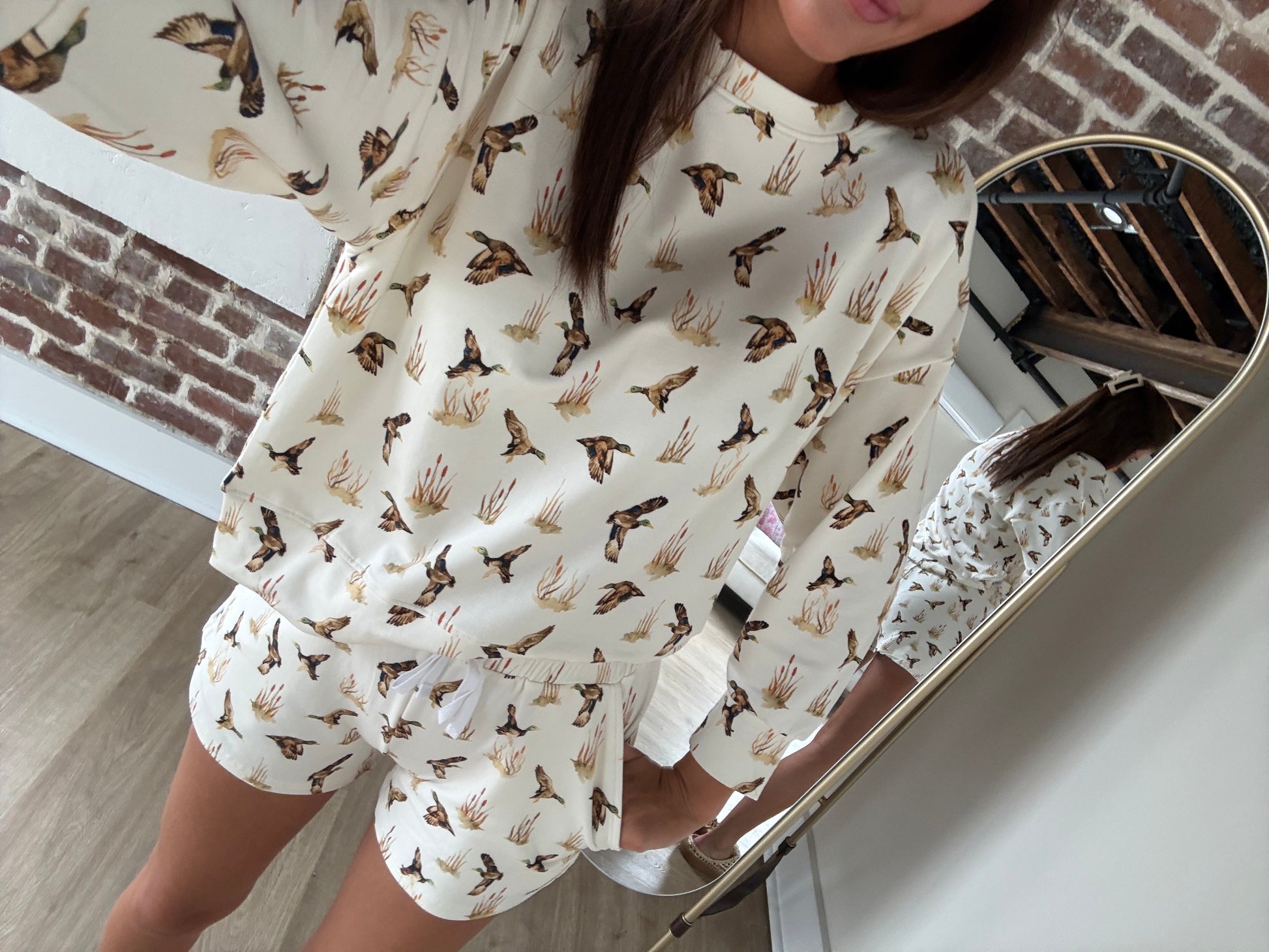 Ducks Bamboo Womens Sweatshirt Set - Top & Bottom