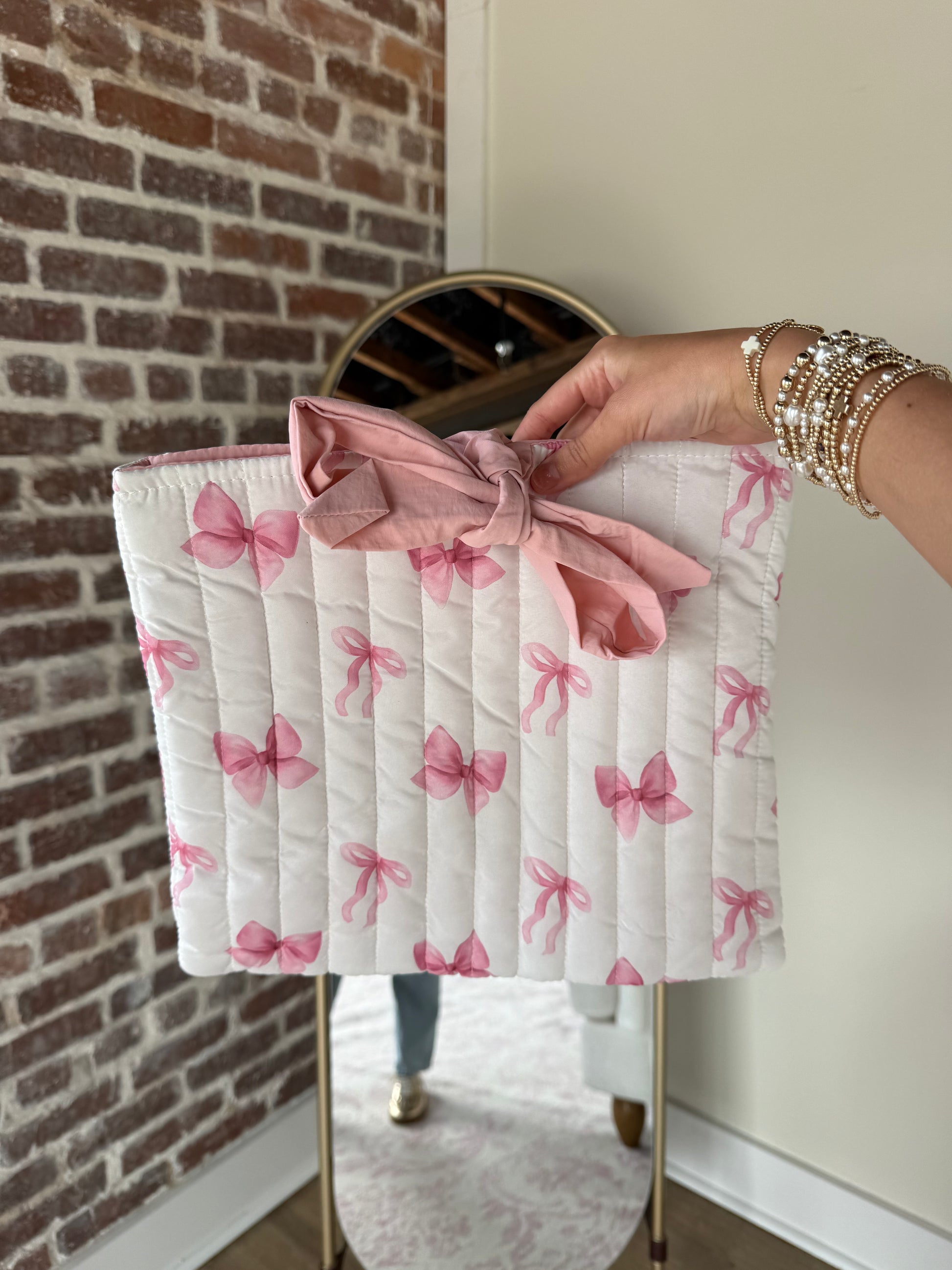 Esther Pink Bow Print Bible Cover