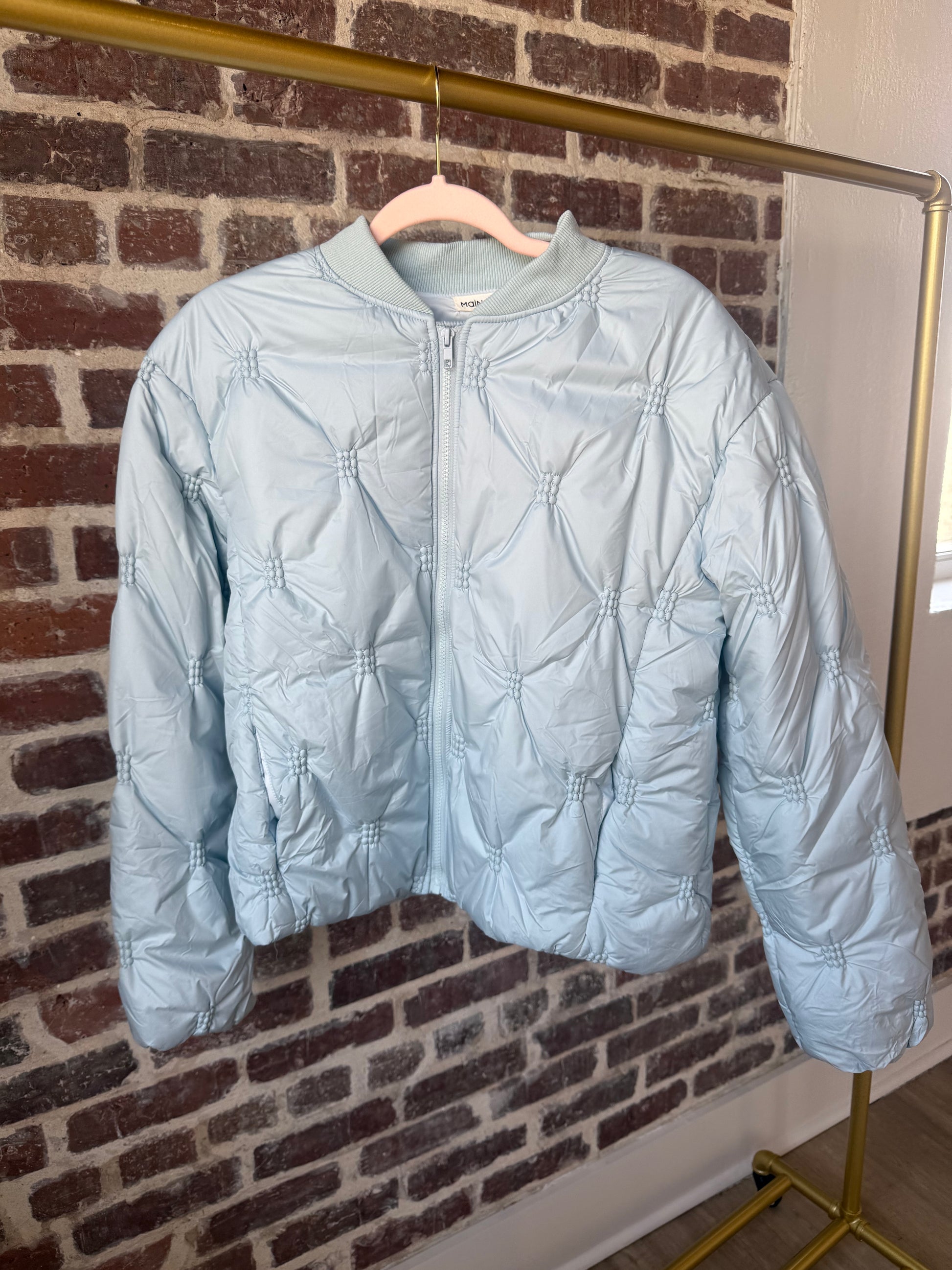 Quilted Cloud Bomber Jacket