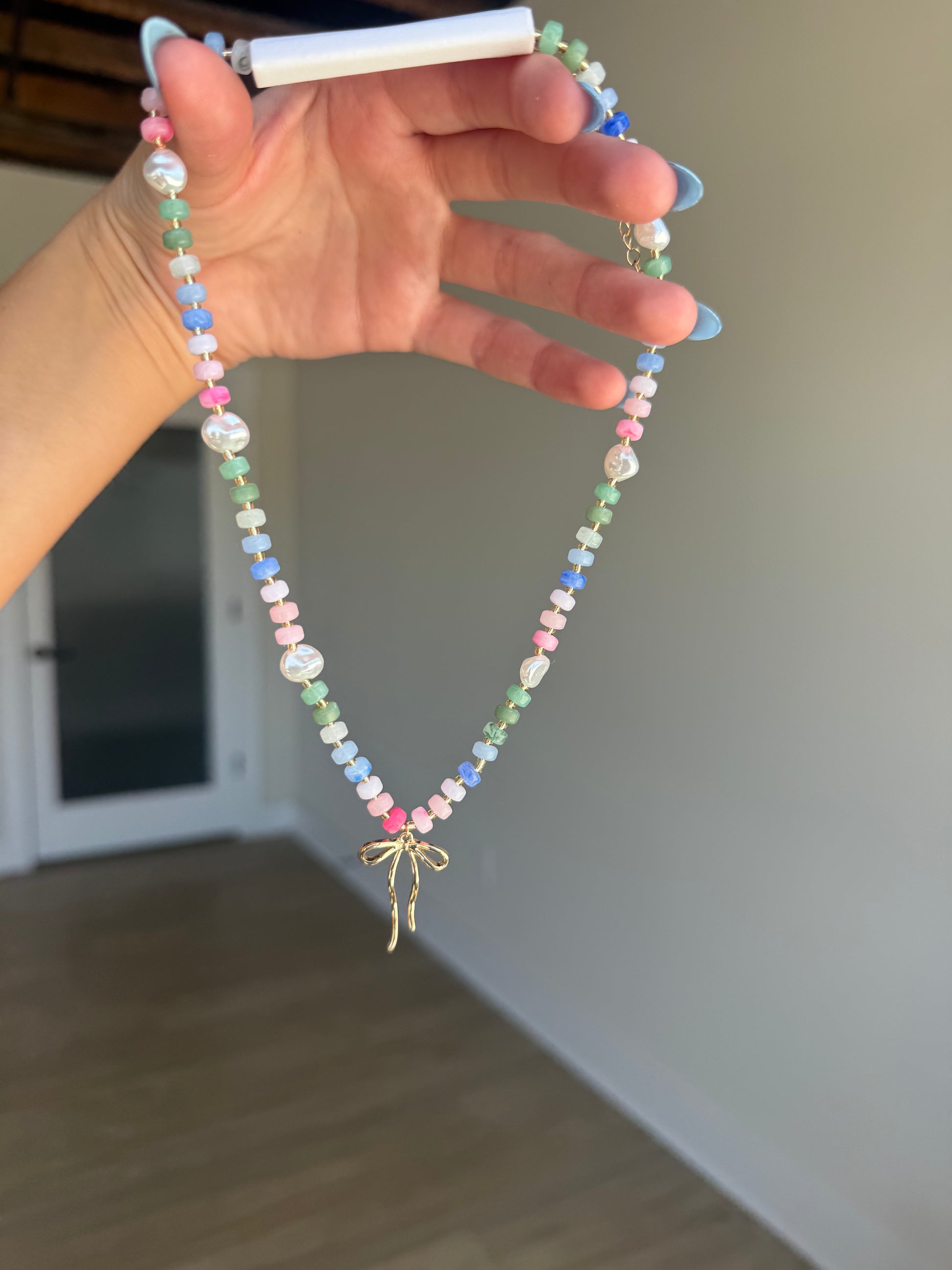 Confetti Crush Coquette Bead Pearl Necklace